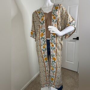 Unbranded Kimono Cardigan Long Women Floral Print Boho Robe.  #234